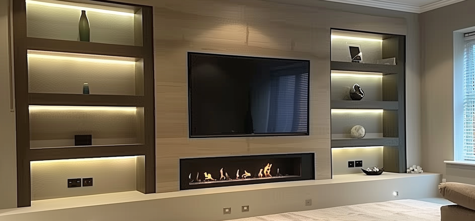 Inspirational Fireplace Media Wall Ideas - Media Walls Glasgow